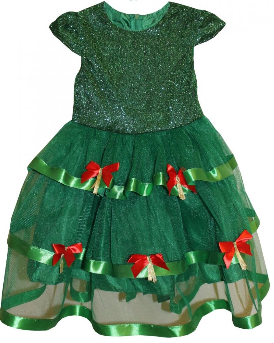 Карнавальный костюм детский Зеленая елочка без ободка LU1710-1 null InMyMagIntri 122-128cm