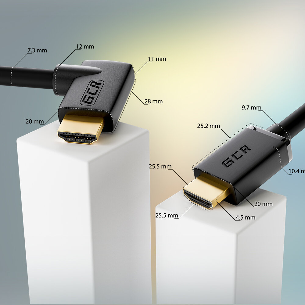 GCR Кабель 3.0m HDMI 2.0, M/M правый угол, черный, HDR 4:2:2, Ultra HD, 4K 60 fps 60Hz/5K*30Hz, 3D, AUDIO, 18.0 Гбит/с, 28/28 AWG, GCR-52323 Greenconnect HDMI (m) 2.0 - HDMI (m) 2.0 3м черный (GCR-523 - фото №12