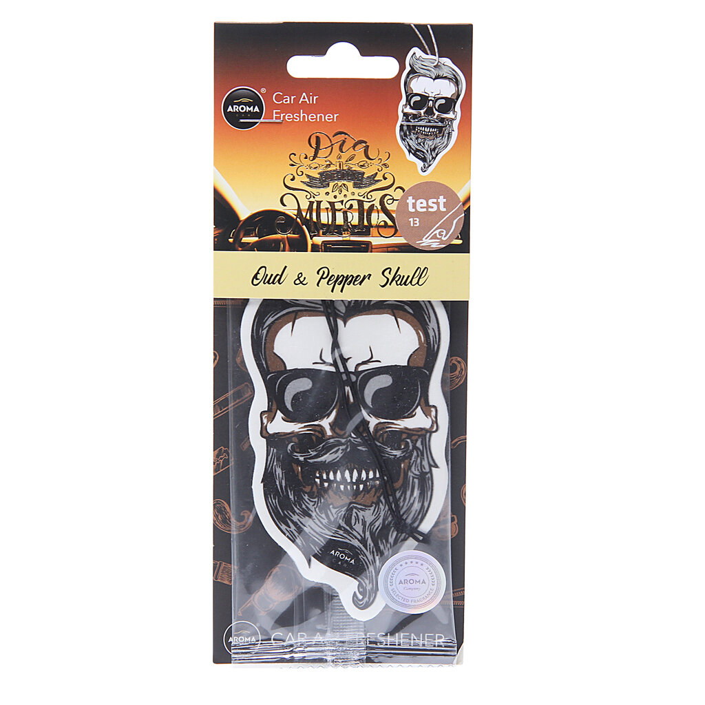Ароматизатор подвесной пластина (oud& pepper skull) Dia De Los Muertos AROMA CAR 83120