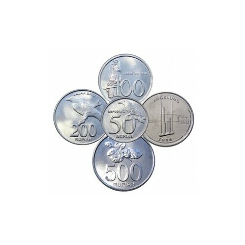 Набор 5 монет 1999-2010 Индонезия UNC