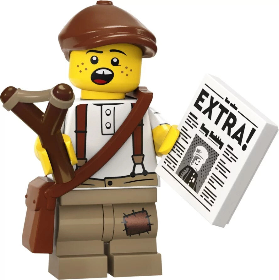 Minifigures 71037 Минифигурка №12 Парень-газетчик серия 24