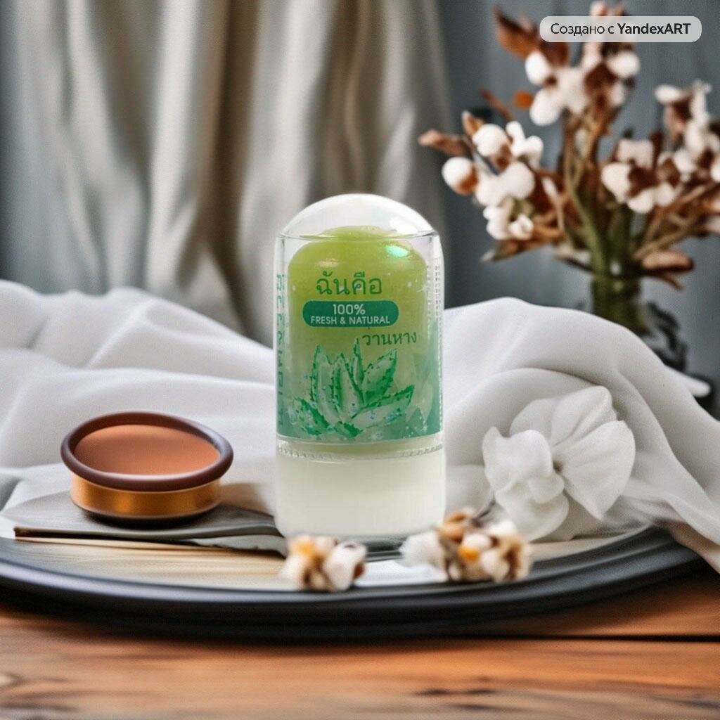 Crystal Body deodorant, Кристаллический 100% натуральный антибактериальный дезодорант Алоэ Вера, без запаха, 60 гр*2 шт