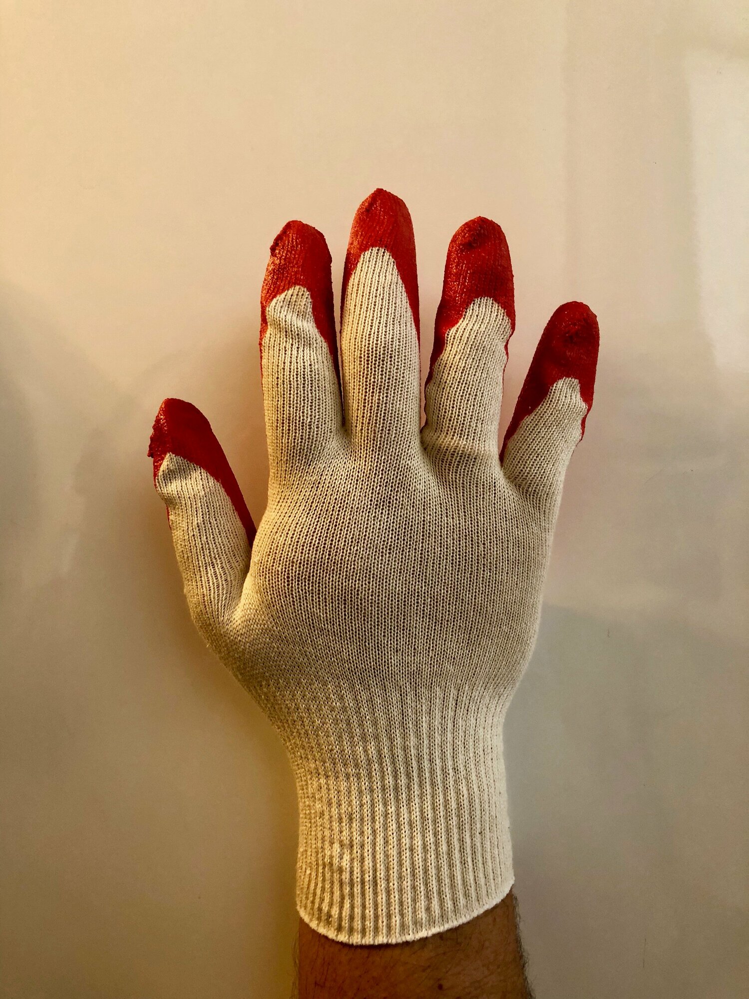 фото Перчатки Ladoni с обливом одинарным прорезиненные класс 13 р-р 10 х/б *М DOLONI 517 | цена за 1 шт