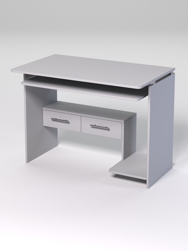 Компьютерный стол "менеджер" №26, Серый 100 x 60 x 75 см