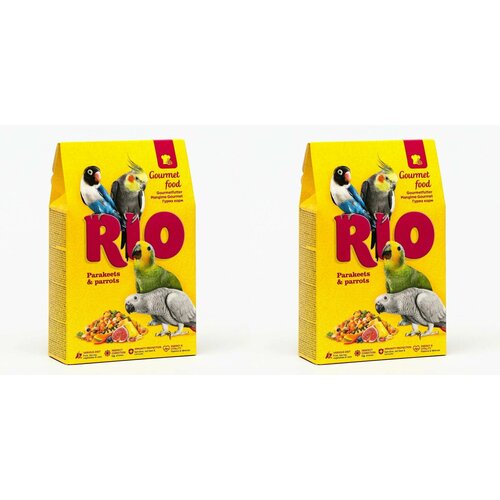 RIO Гурмэ корм для средних и крупных попугаев, 250 г, 2 шт корм гурмэ для средних и крупных попугаев 250 г 1 упак