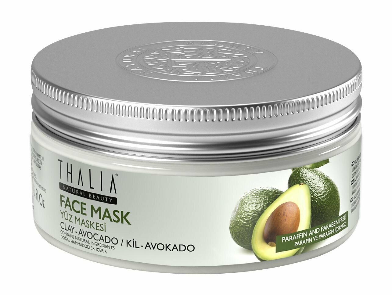 Увлажняющая глиняная маска для лица с экстрактом авокадо / Thalia Natural Beauty Clay-Avocado Face Mask
