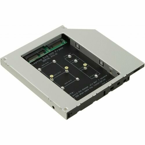 Сменный бокс (optibay) Espada M2MS1295 шасси orient uhd 2msc9 для msata для установки в sata отсек оптического привода ноутбука