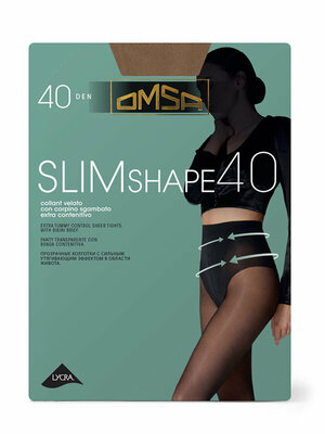 Колготки Omsa Slim Shape, 40 den, размер 4, серый