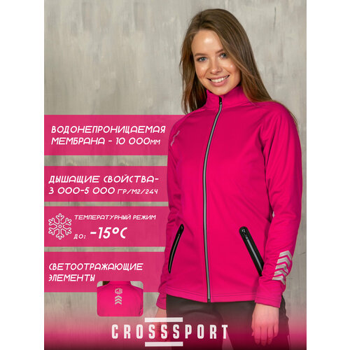 фото Ветровка crosssport, размер 42, розовый, фуксия