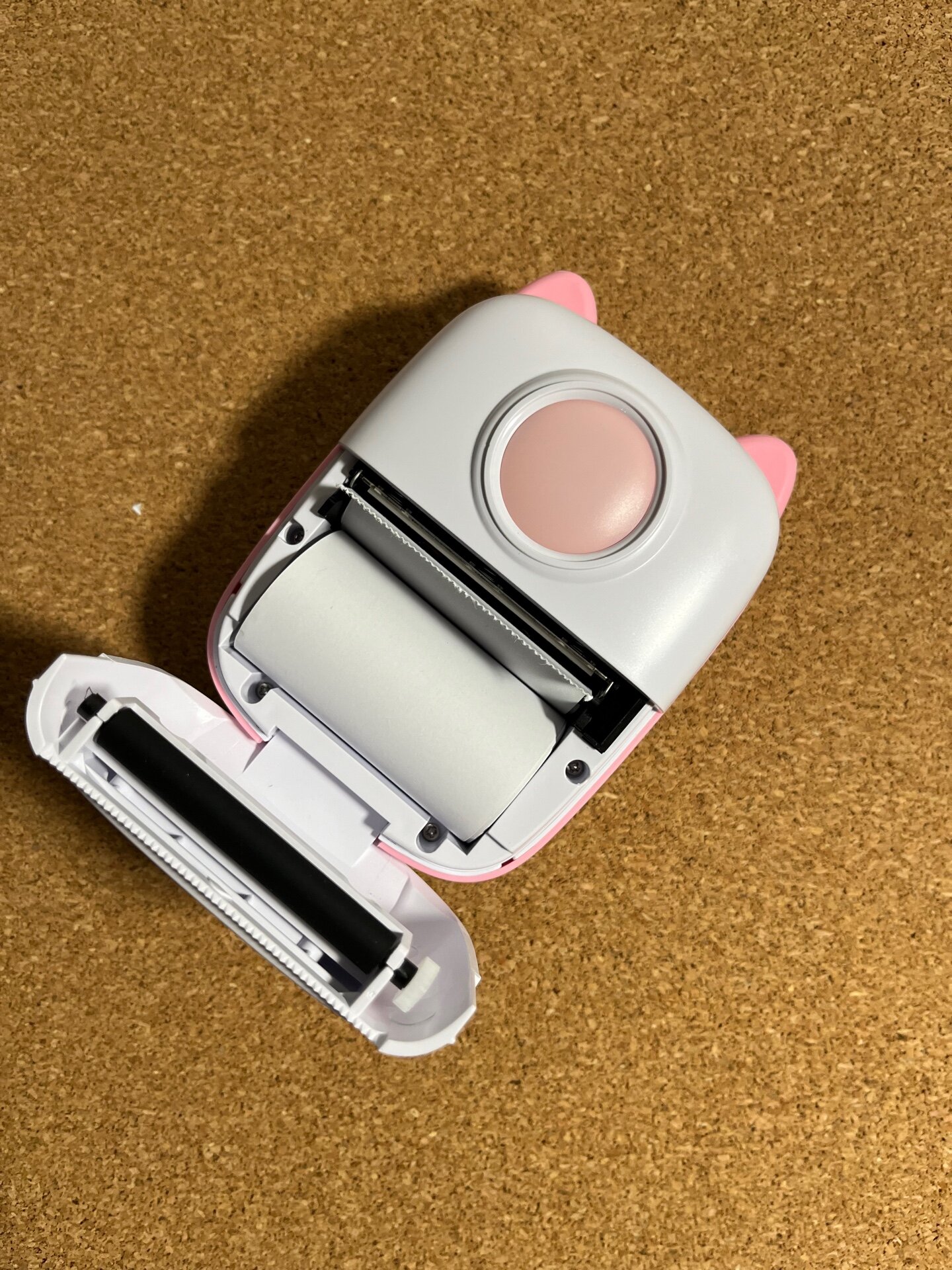 Мини-принтер "Единорог" розовый беспроводной BT печать без чернил