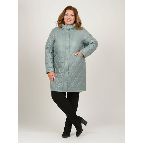 Куртка Karmelstyle, размер 52, зеленый пальто женское размер 52 серый мартекс