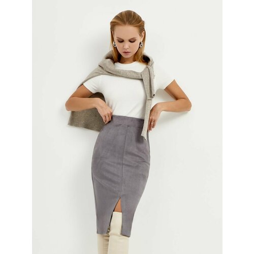 фото Юбка viaville, размер 50, серый