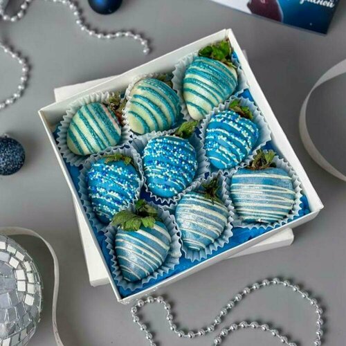 Клубника в Шоколаде 9-12 шт. Бельгийский шоколад Callebaut. Подарочный набор 1118. Leora Flowers дом цветочной моды