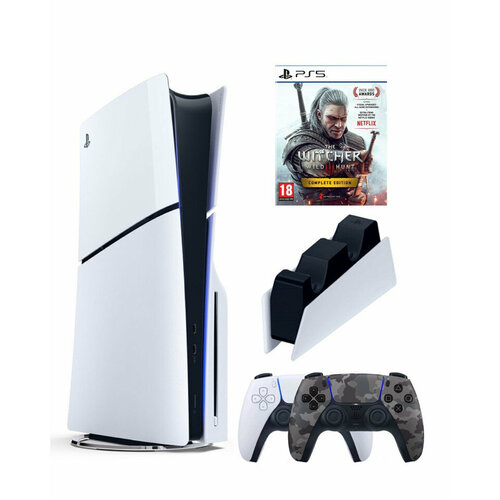 Приставка Sony Playstation 5 slim 1 Tb2-ой геймпадCamoзарядноеВедьмак 3 8400000₽