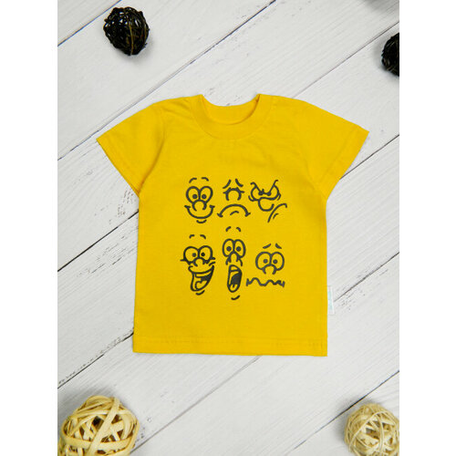 Футболка BabyMaya, размер 28/92, желтый футболка babymaya размер 28 92 белый