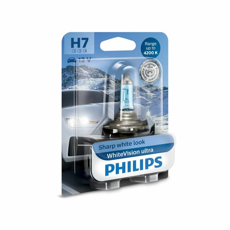 Philips H7 12V- 55W (PX26d) (абсолютно белый свет) WhiteVision ultra 1шт - фото №20