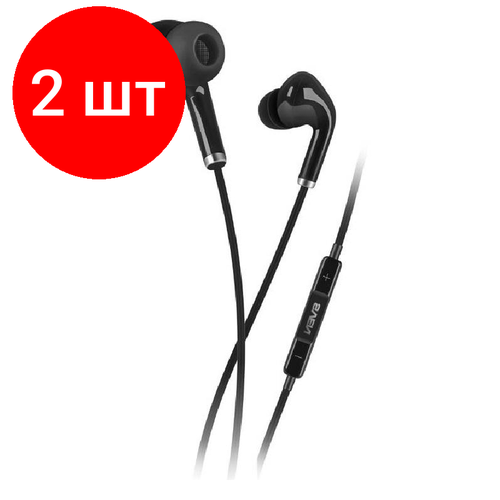 Комплект 2 штук Наушники внутриканальные с микрофоном SVEN E-282M черный пульт 282300₽
