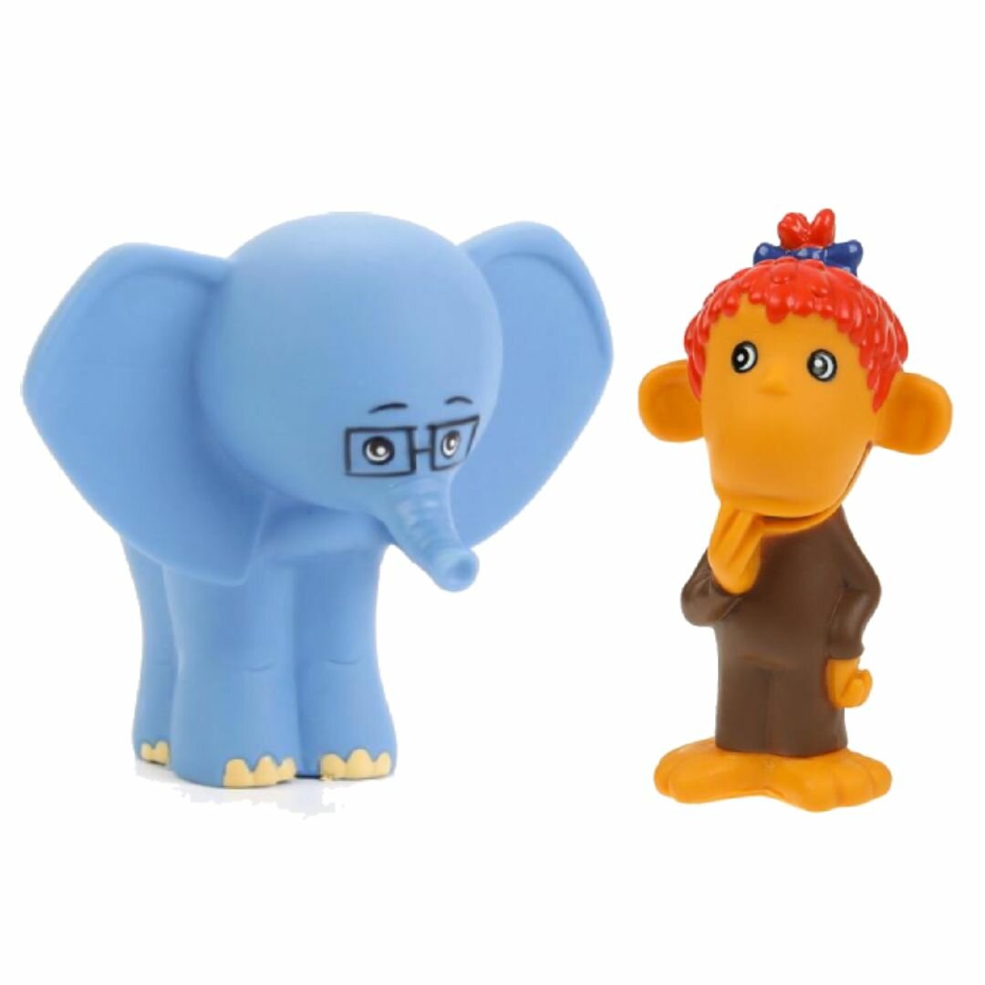 Набор игрушек для купания "38 попугаев" Мартышка и Слонёнок