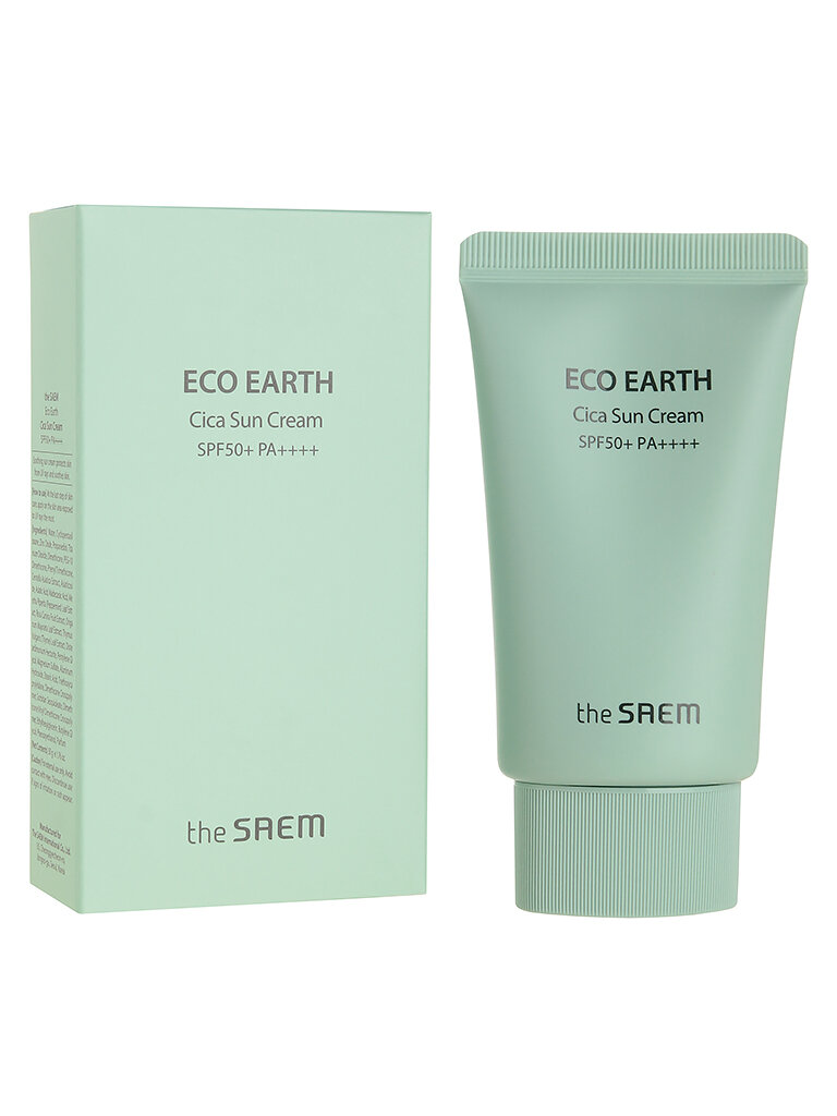 The Saem Солнцезащитный крем с центеллой Eco Earth Cica Sun Cream SPF50+, 50мл