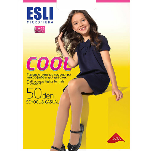 Колготки ESLI COOL, 50 den, размер 128-134, белый