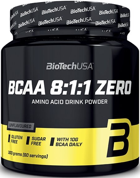 Аминокислоты BCAA (БЦАА), BioTech USA, BCAA 8:1:1 Zero, 300 г, Нейтральный