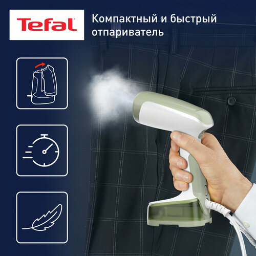 Ручной отпариватель Tefal Access Steam Pocket DT3053E1 с быстрым нагревом, белый ручной отпариватель tefal access steam pocket dt3053e1 1 шт