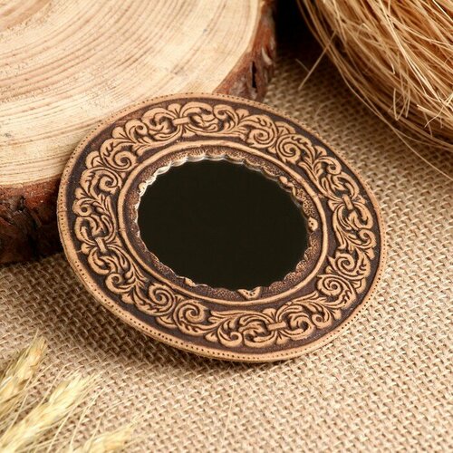 Зеркало Бабочка круглое береста 10298805 400₽