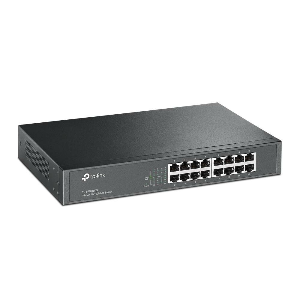 TP-Link TL-SF1016DS 16-портовый Fast Ethernet настольный/монтируемый в стойку коммутатор