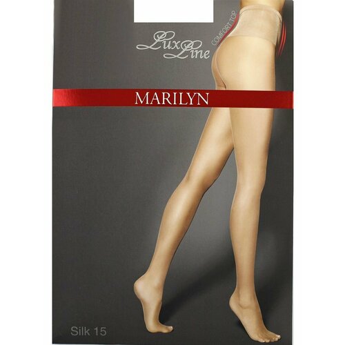 Колготки Marilyn, 15 den, размер 3-4, бежевый, серый