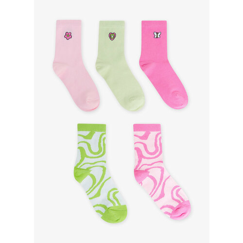 Носки Funday 5 пар, размер 35-38, розовый носки funday 7 пар размер 35 38 голубой