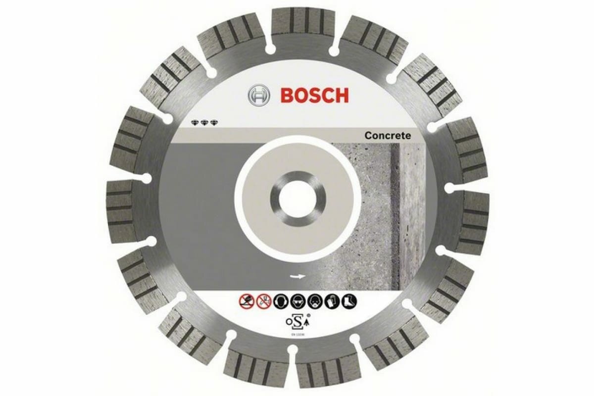 Диск алмазный по высокоармированному бетону 180х22,23мм BOSCH Best for Concrete 2608602654