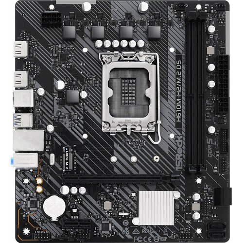 Материнская плата Asrock H610M-H2M2 D5 Soc-1700 Intel H610 2xDDR5 mATX AC97 8ch71 GbLANHDMI 1031900₽