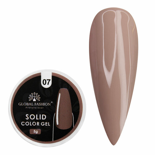 Global Fashion Гель-краска повышенной плотности для рисования и дизайна ногтей, Solid color gel, 5 гр / 07