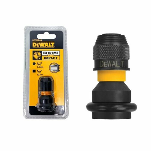 Адаптер для ударных гайковертов шестигранник 1/4F - квадрат 1/2F Dewalt DT7508-A9