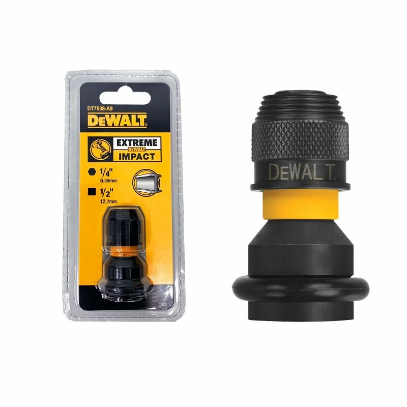 Адаптер для ударных гайковертов шестигранник 1/4F - квадрат 1/2F Dewalt DT7508-A9