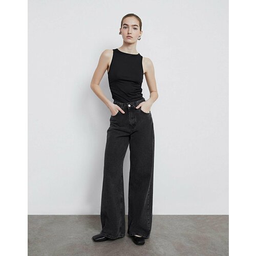 фото Джинсы широкие gloria jeans, размер 38/158, серый