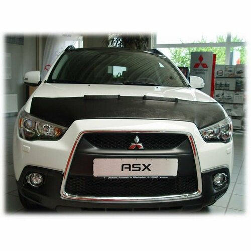 Дефлектор капота Кожаный для MITSUBISHI ASX 2010 -2013 I (Митсубиси АСХ)