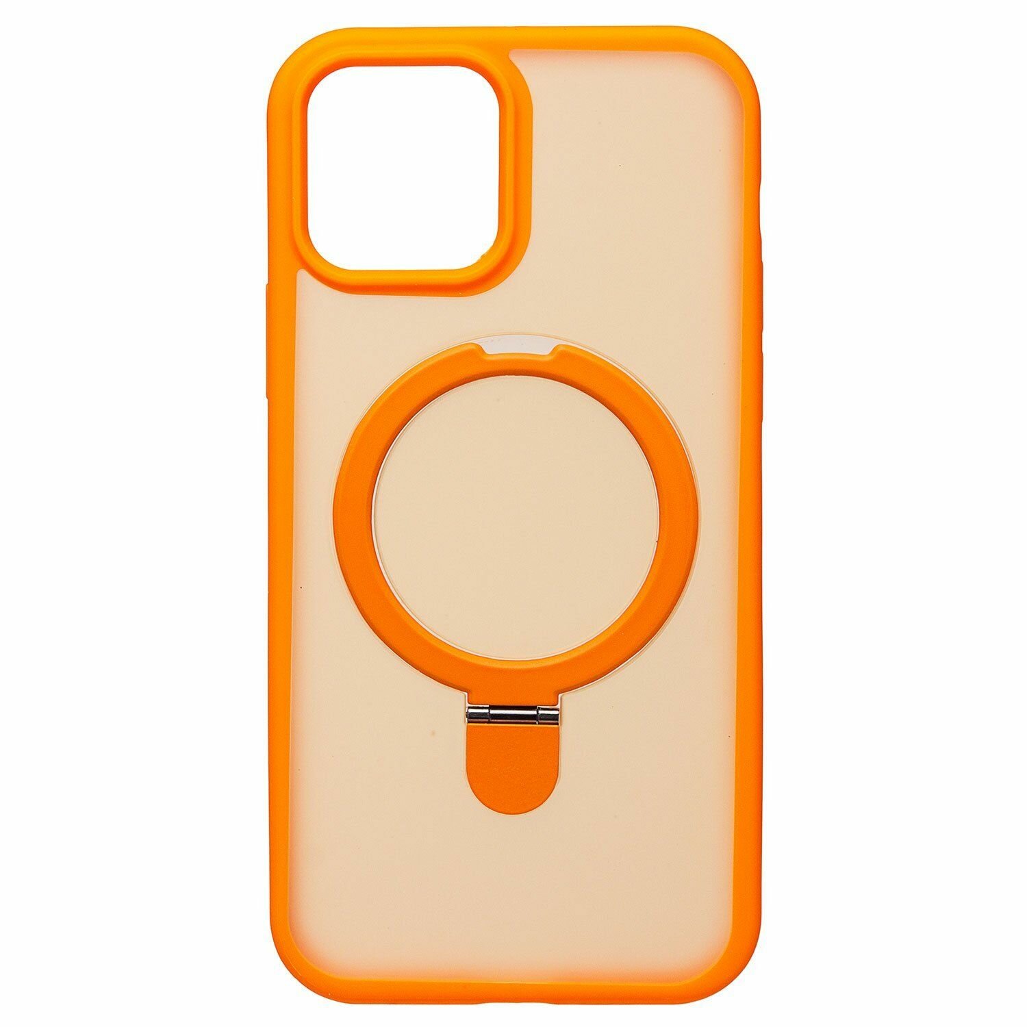 Чехол с кольцом-MagSafe на Apple iPhone 12/iPhone 12 Pro / Трансформация в подставку / оранжевый