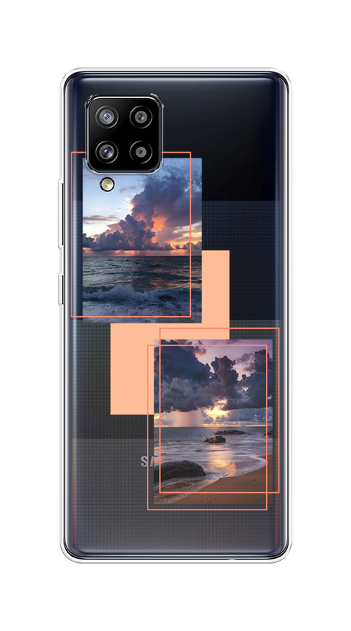 Силиконовый чехол на Samsung Galaxy A42 / Самсунг Галакси A42 "Sky collage", прозрачный