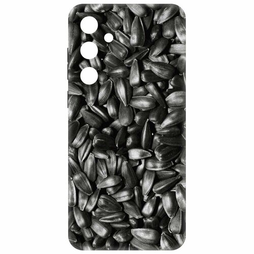 Чехол-накладка Krutoff Soft Case Семечки для Samsung Galaxy A55 5G (A556) черный чехол накладка krutoff soft case огурчики для samsung galaxy a55 5g a556 черный
