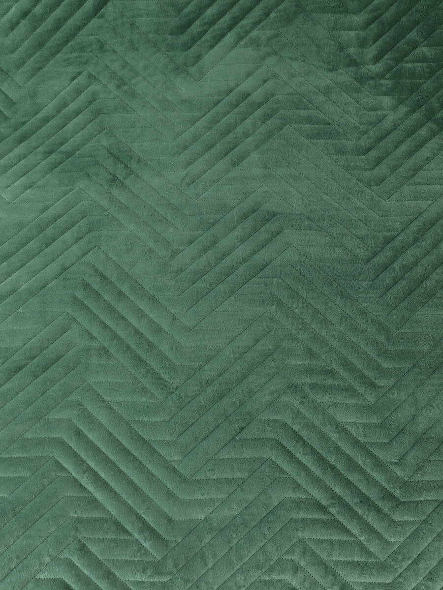 Плед покрывало 220х240см велюр, покрывало на кровать XH V5 зеленый - фотография № 4