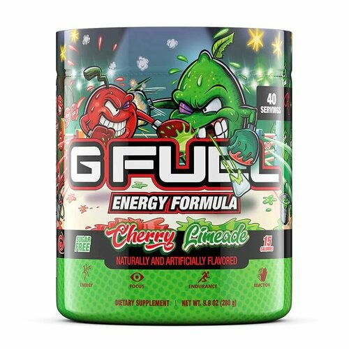 Сухой энергетик GFUEL Cherry Limeade remastered (Вишневый Лимонад), 40 порций, 280 г