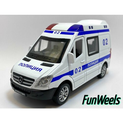 Детская игрушка металлическая Mercedes-Benz Sprinter Police (Мерседес Бенз Спринтер Полиция) / Масштаб 1:32