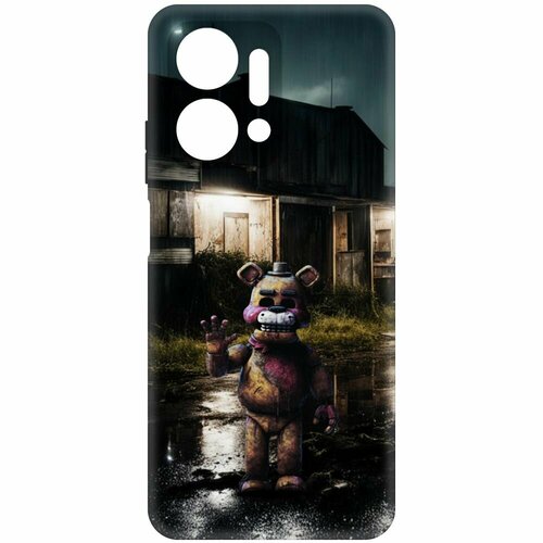 Чехол-накладка Krutoff Soft Case фнаф (FNAF) - Фредди под дождем для Honor X7a черный чехол накладка krutoff soft case фнаф fnaf фредди под дождем для honor 90 черный