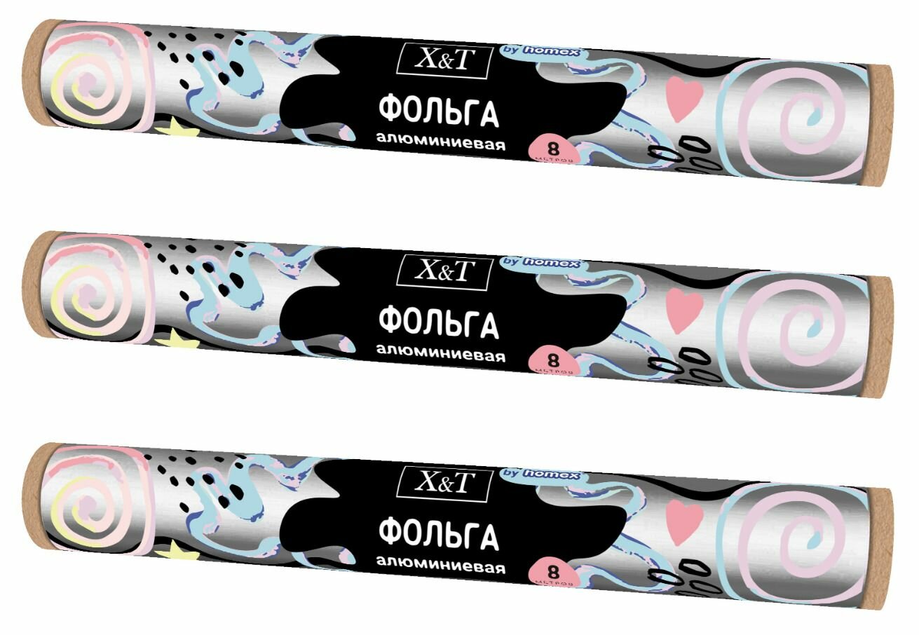 Homex Фольга X&T, 8 м, 3 шт.