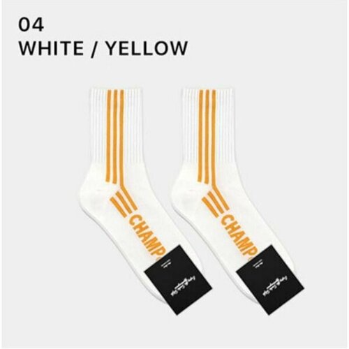фото Носки ggrn носки мужские длинные, белые в полоску с надписью, размер 39-44, (m-l-092-04)adults, c type, размер m-l-092-04, желтый, белый