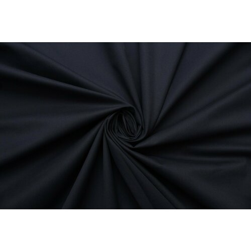 Ткань Костюмный хлопок стрейч Giorgio Armani тёмно-синего цвета, 360 г/пм, ш148см, 0,5 м ткань хлопок стрейч тёмно оливковый 300 г пм ш148см 0 5 м
