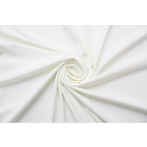 Ткань Джерси стрейч белый , 350 г/пм, ш148см, 0,5 м ткань хлопок стрейч белый 410 г пм ш148см 0 5 м