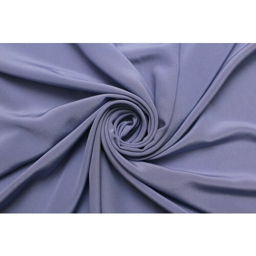 Ткань Шёлк-креп Armani сине-черничный, ш132см, 0,5 м ткань крепдешин серо бежевый