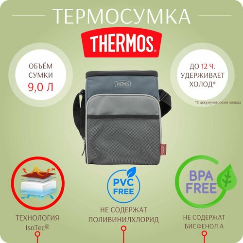 Термосумка THERMOS для ланч-бокса, сумка для обеда, путешествий, пикника E5 12 Can Cooler 9,0л
